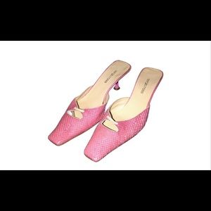 💞💞FINAL$💞SERGIO ROSSI💞SNAKESKIN SLIDES💞💞